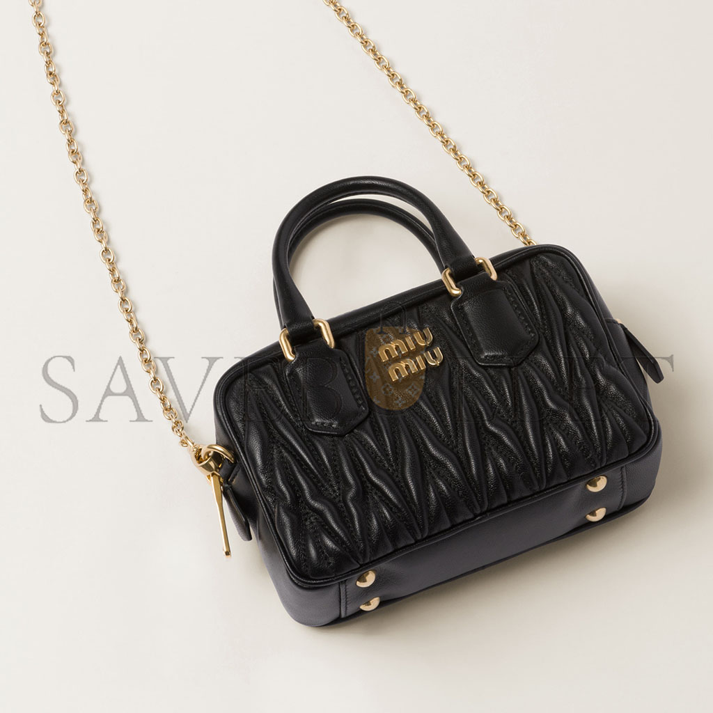 M1v M1v arcadie matelassÉ nappa leather mini-bag 5bp077 (15.3*10.3*4.5cm)